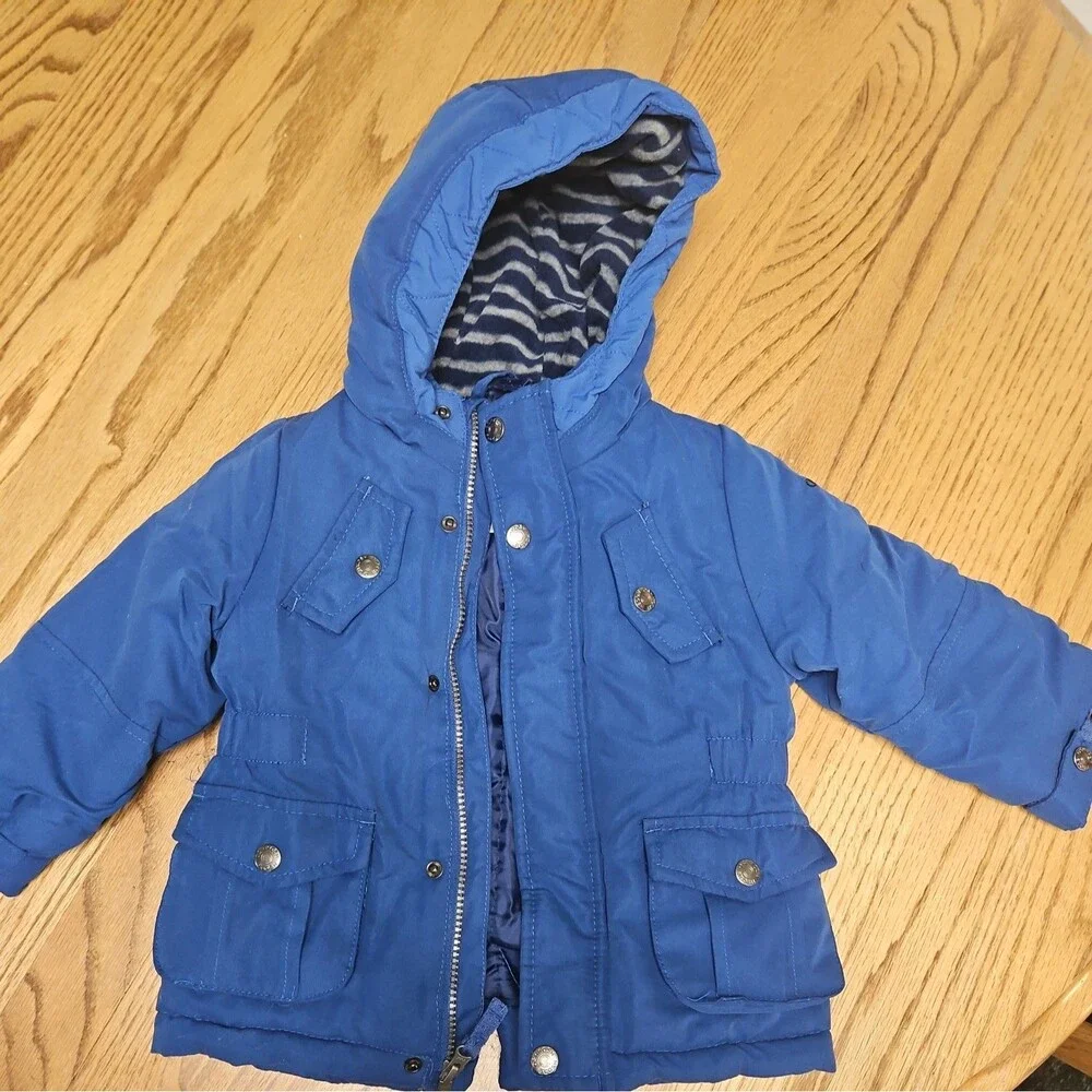 Oshkosh B’gosh Toddler Baby Hooded Winter Coat Boys 24M Blue